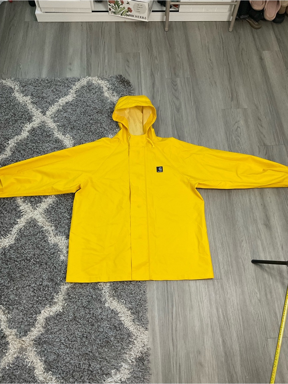 Carhartt Yellow Rain Jacket Men's Medium